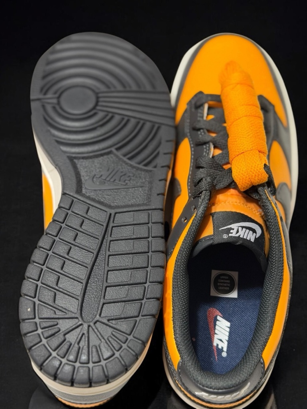 Nike Dunk Low GS Skater Aesthetic Y2K Streetwear Orange Black Back to School - Picture 9 of 9